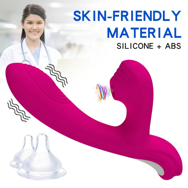 VIBRADOR ESTIMULADOR DE PUNTO G Y SUCCIONADOR DE CLITORIS