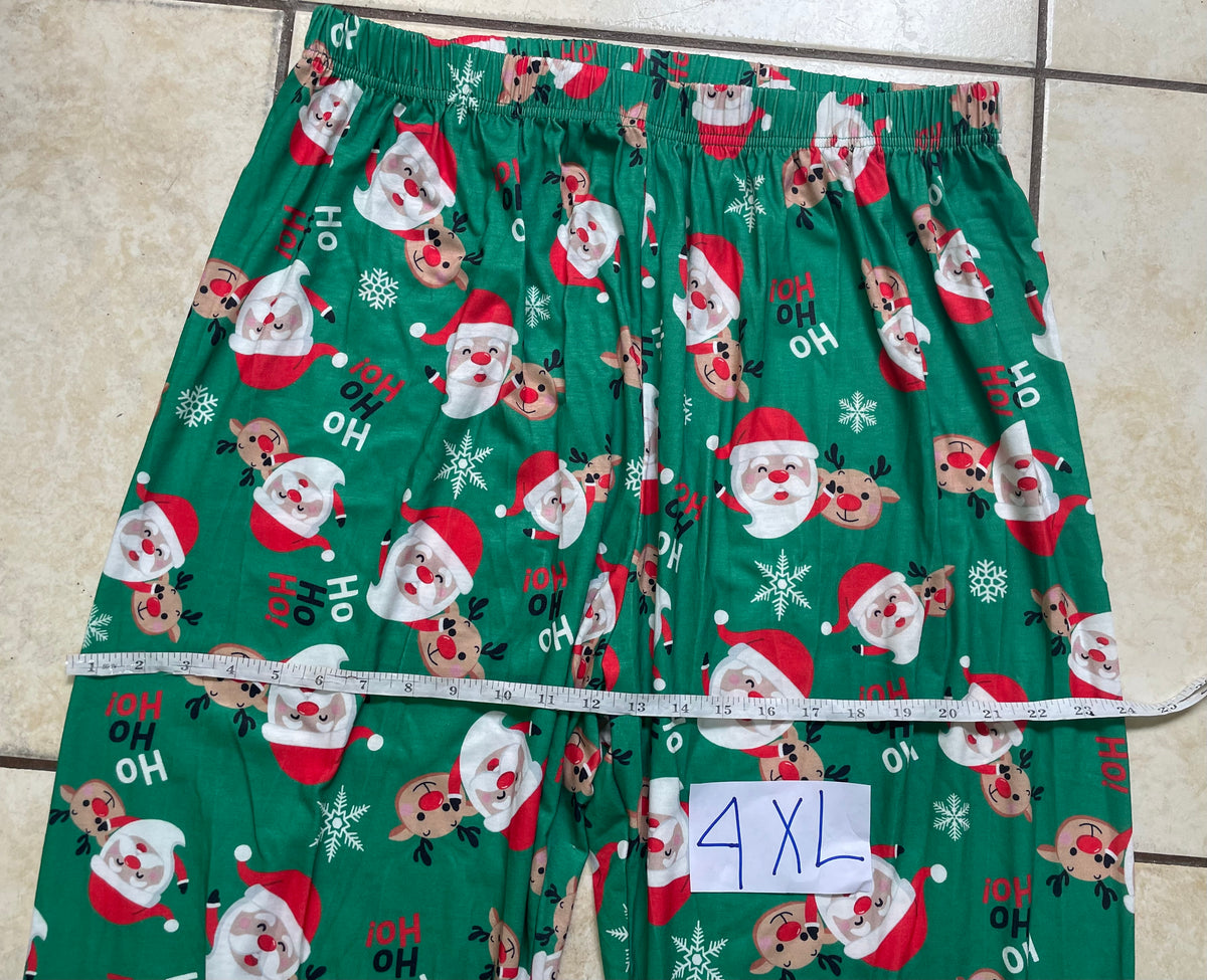 PIJAMA NAVIDEÑA VERDE “HO HO HO” CON SANTA Y RENO – AMALILI 2024