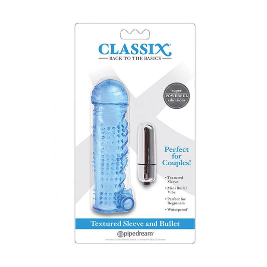 EXTENSOR TEXTURIZADO CLASSIX CON MINI BALA VIBRADORA – PLACER PARA PAREJAS