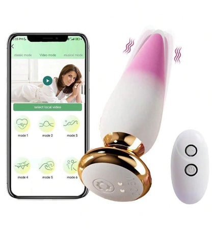 PLUG ANAL VIBRADOR DE APP TIPO CONO