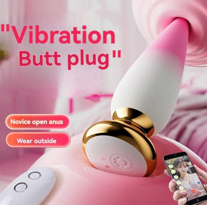 PLUG ANAL VIBRADOR DE APP TIPO CONO