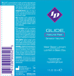 Lubricante íntimo ID glide base agua natural feel 30 ml