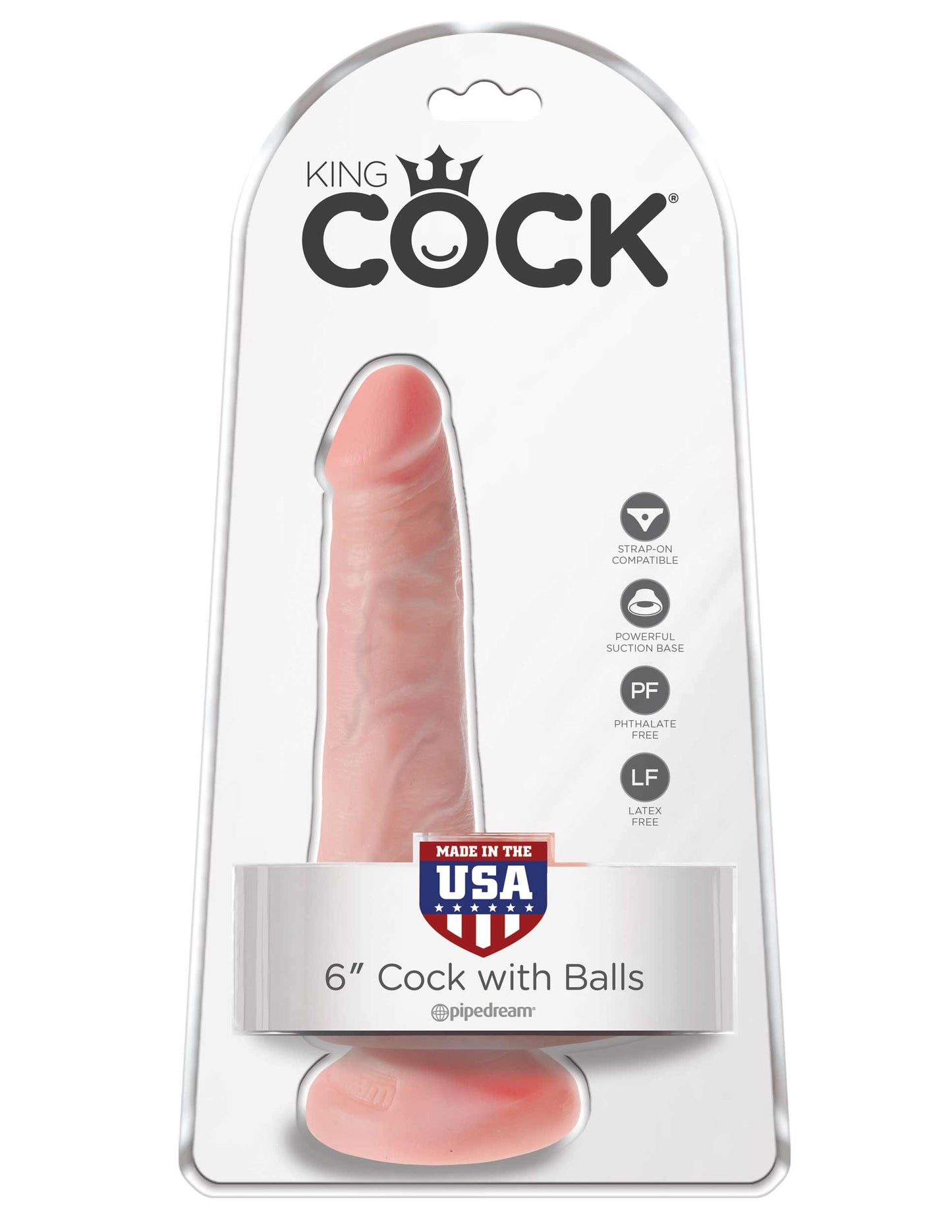 Dildo king cock 6 pulgadas con testículos realista con ventosa