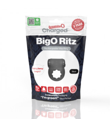 ANILLO VIBRADOR RECARGABLE BIGO RITZ – DOBLE PLACER Y POTENTE ESTIMULACIÓN