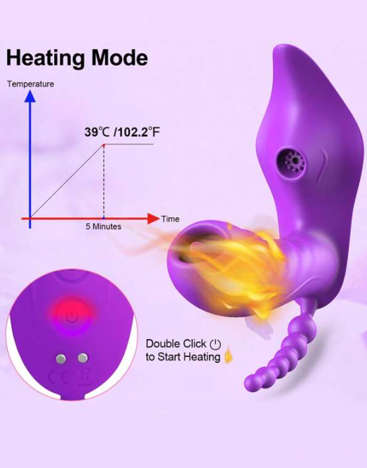 VIBRADOR 3 EN 1 ESTIMULADOR MORADO