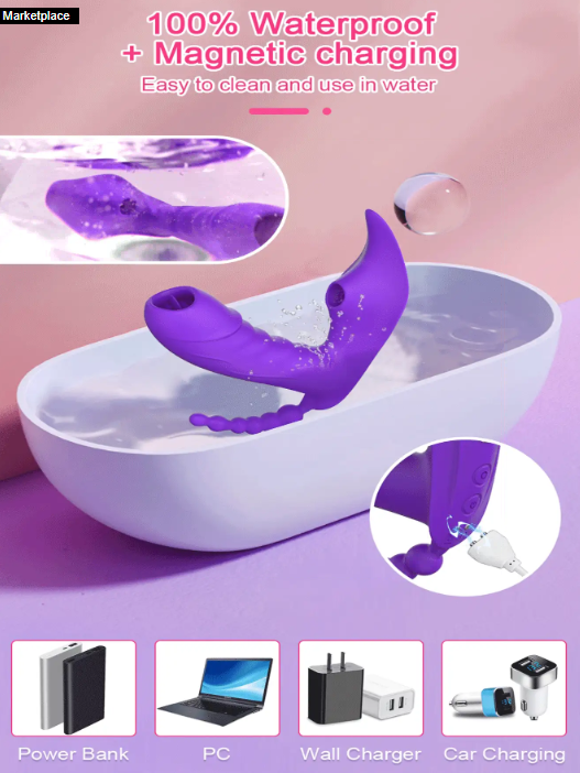 VIBRADOR 3 EN 1 ESTIMULADOR MORADO