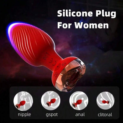 PLUG ANAL VIBRADOR ROSA GOLDEN