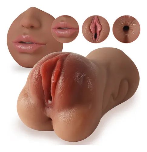MASTURBADOR MASCULINO REALISTA TRIPLE TENTACION– VAGINA, BOCA Y ANO