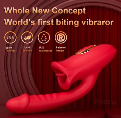 VIBRADOR CON SUCCIÓN Y PENETRACIÓN – ESTIMULADOR 3 EN 1 PARA CLÍTORIS, PUNTO G Y A-SPOT CON 10 MODOS DE SUCCIÓN Y 10 DE VIBRACIÓN