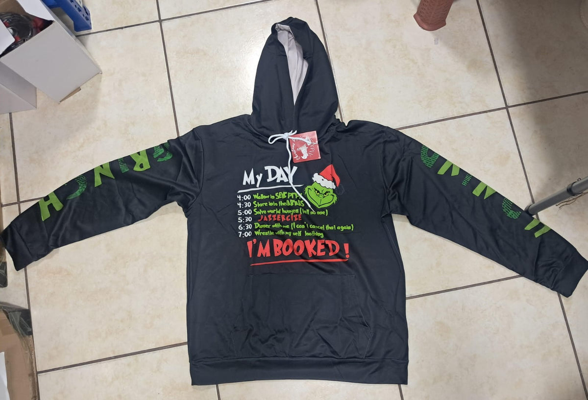 💚 SUDADERA GRINCH NEGRA “MY DAY!” 3XL