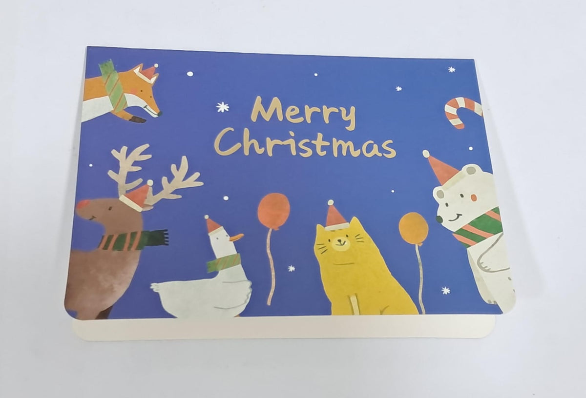 TARJETAS Y SOBRE NAVIDEÑO “MERRY CHRISTMAS”