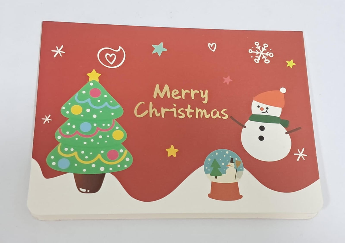 TARJETAS Y SOBRE NAVIDEÑO “MERRY CHRISTMAS”