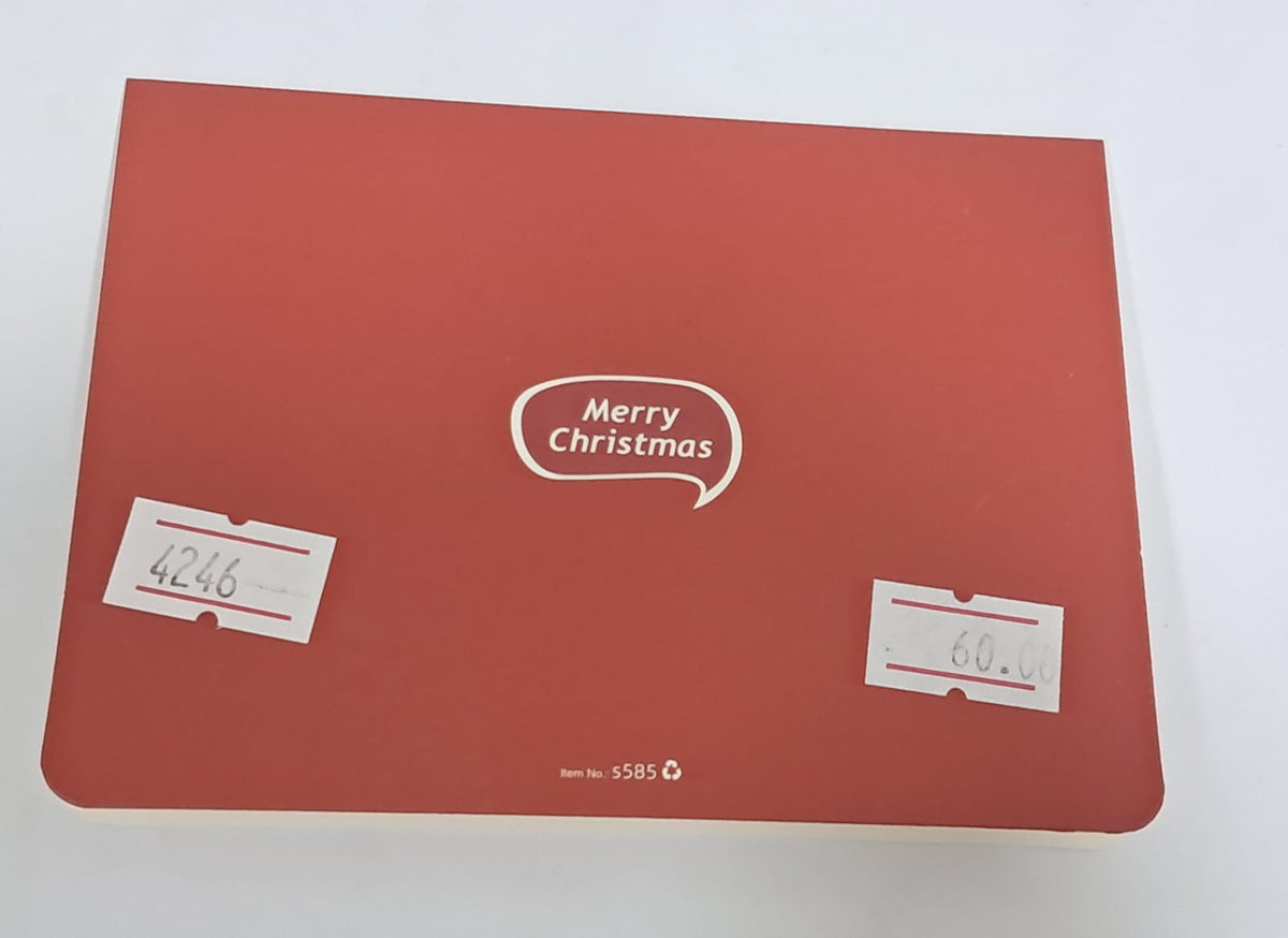 TARJETAS Y SOBRE NAVIDEÑO “MERRY CHRISTMAS”