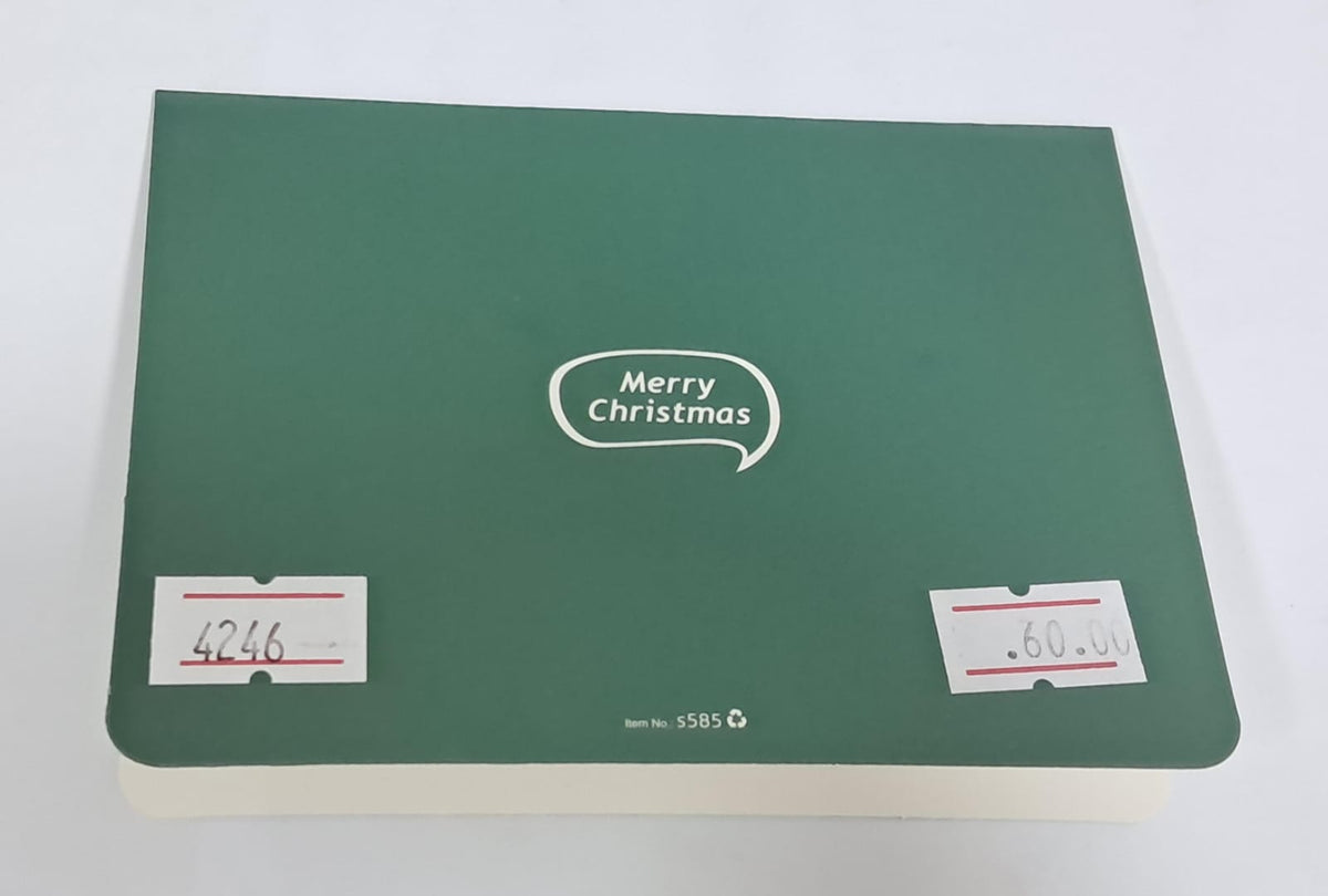 TARJETAS Y SOBRE NAVIDEÑO “MERRY CHRISTMAS”