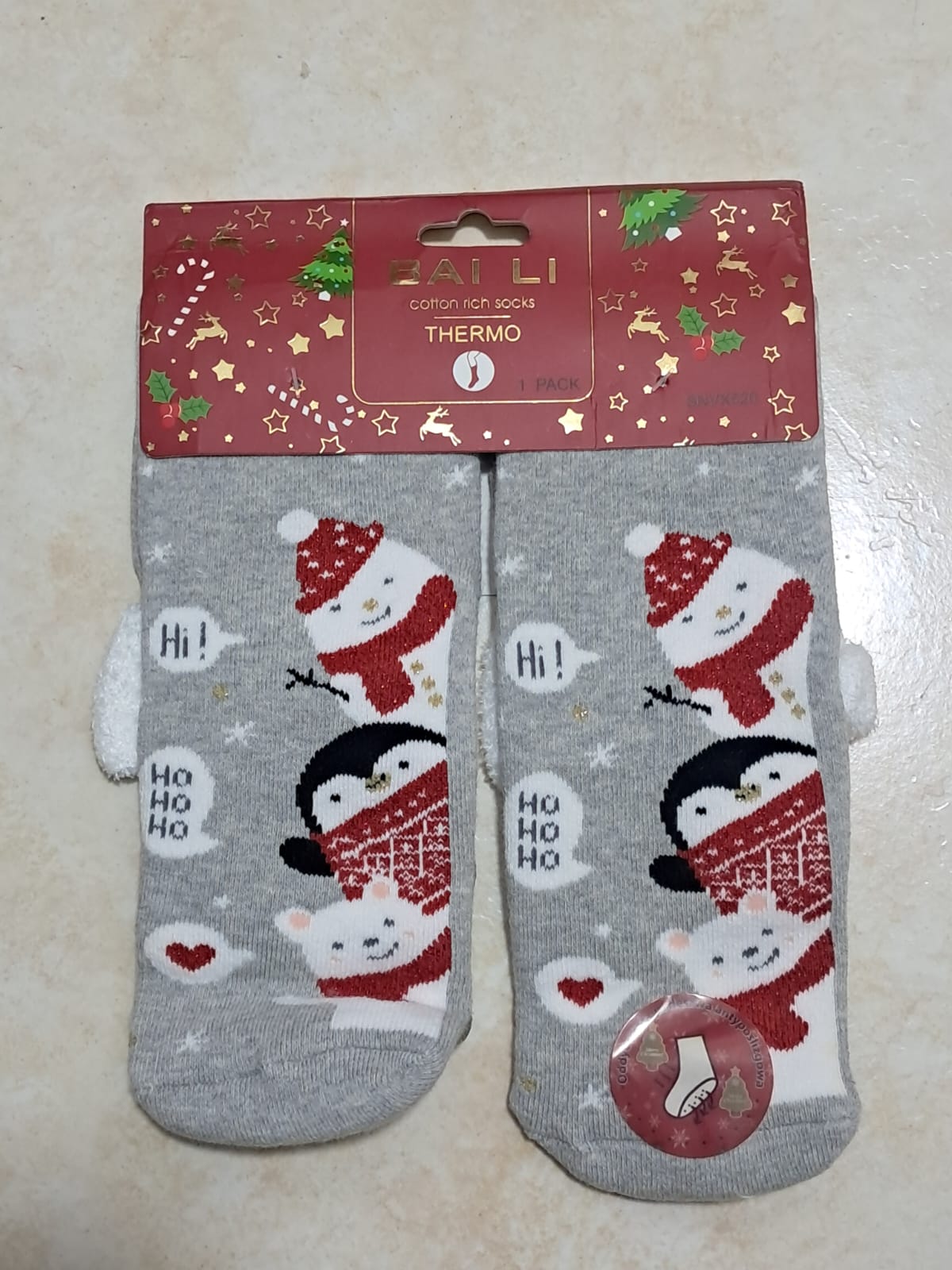 🧦 CALCETINES GRUESO NAVIDEÑOS ANTIDERRAPANTES TALLA 26-36 – BAI LI THERMO