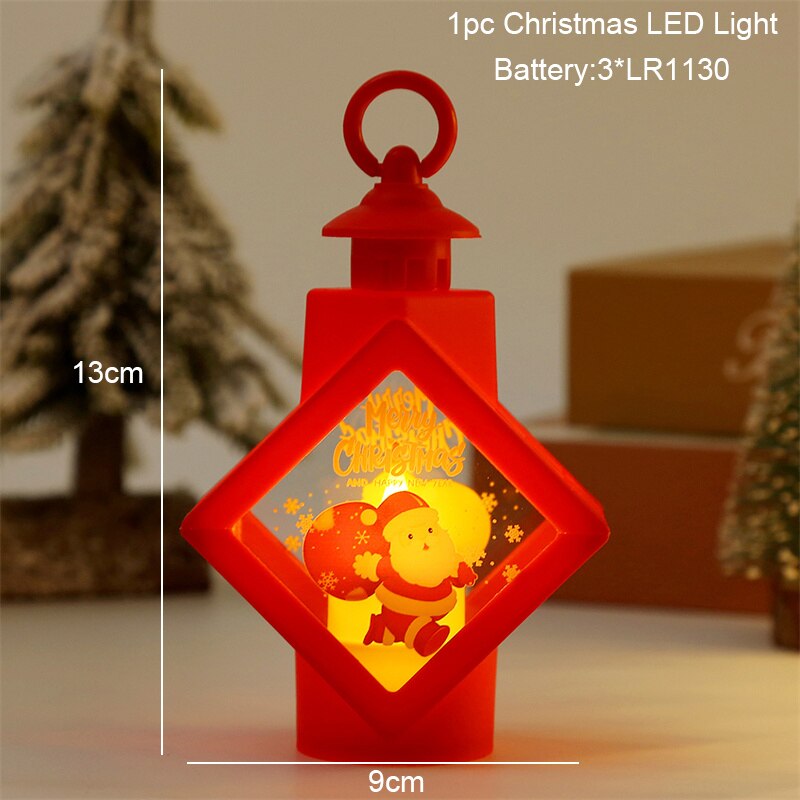 LAMPARA NAVIDEÑA LED CON SANTA CLAUS – DECORACIÓN LUMINOSA AMALILI (13 CM)