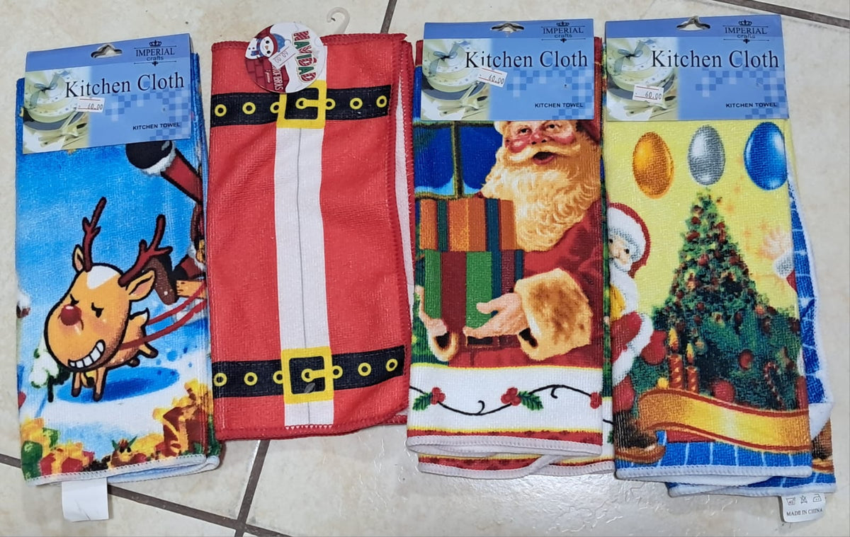 PAÑOS DE COCINA NAVIDEÑOS SURTIDOS – DECORACIÓN FESTIVA AMALILI