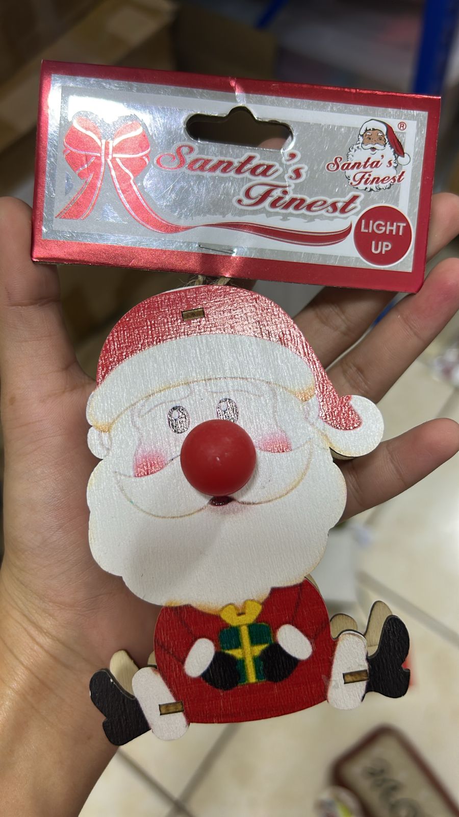 ADORNO NAVIDEÑO DE MADERA CON LUZ – SANTA, RENO Y MUÑECO DE NIEVE