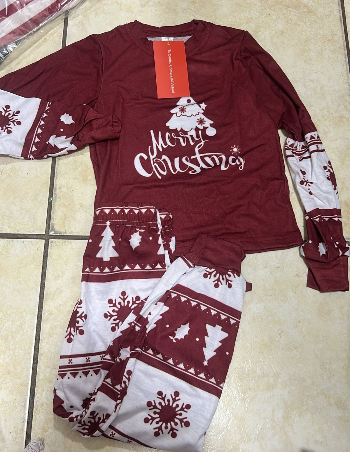 🎅 PIJAMA NAVIDEÑA INFANTIL MERRY CHRISTMAS – VARIAS TALLAS