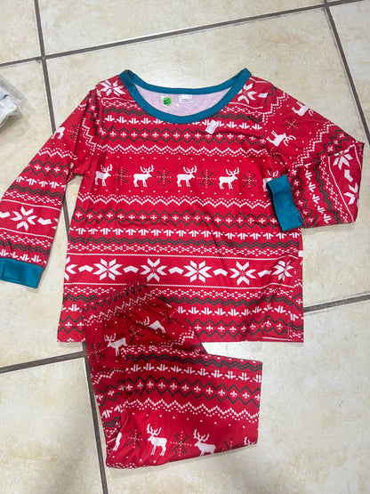 ❤️ PIJAMA NAVIDEÑA INFANTIL RENOS Y COPOS – 4 AÑOS
