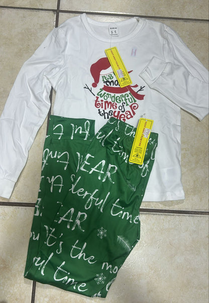 💚 PIJAMA NAVIDEÑA INFANTIL “IT’S THE MOST WONDERFUL TIME” – 7 AÑOS