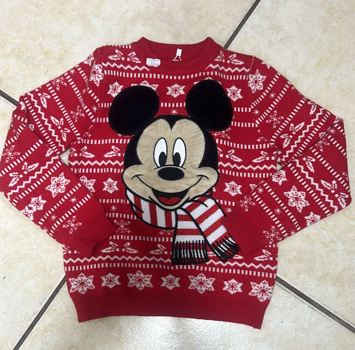❤️ SUÉTER NAVIDEÑO MICKEY ROJO – 12 A 18 MESES