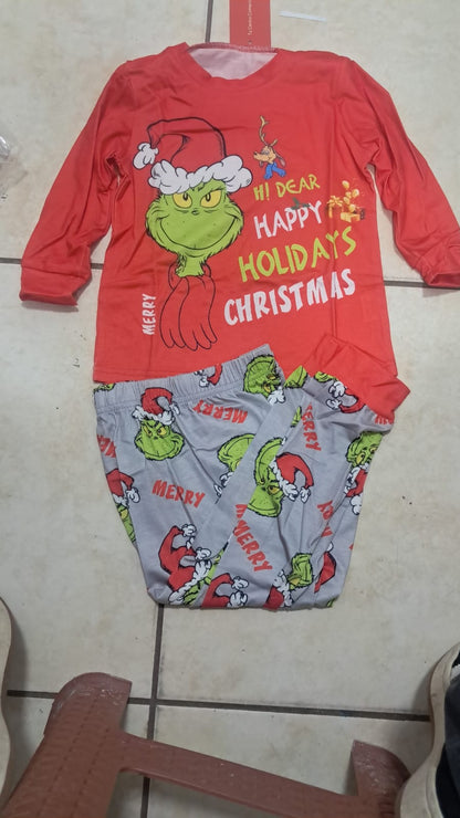 PIJAMAS Y MAMELUCOS NAVIDEÑOS FAMILIAR “GRINCH FELIZ NAVIDAD” – AMALILI 2024