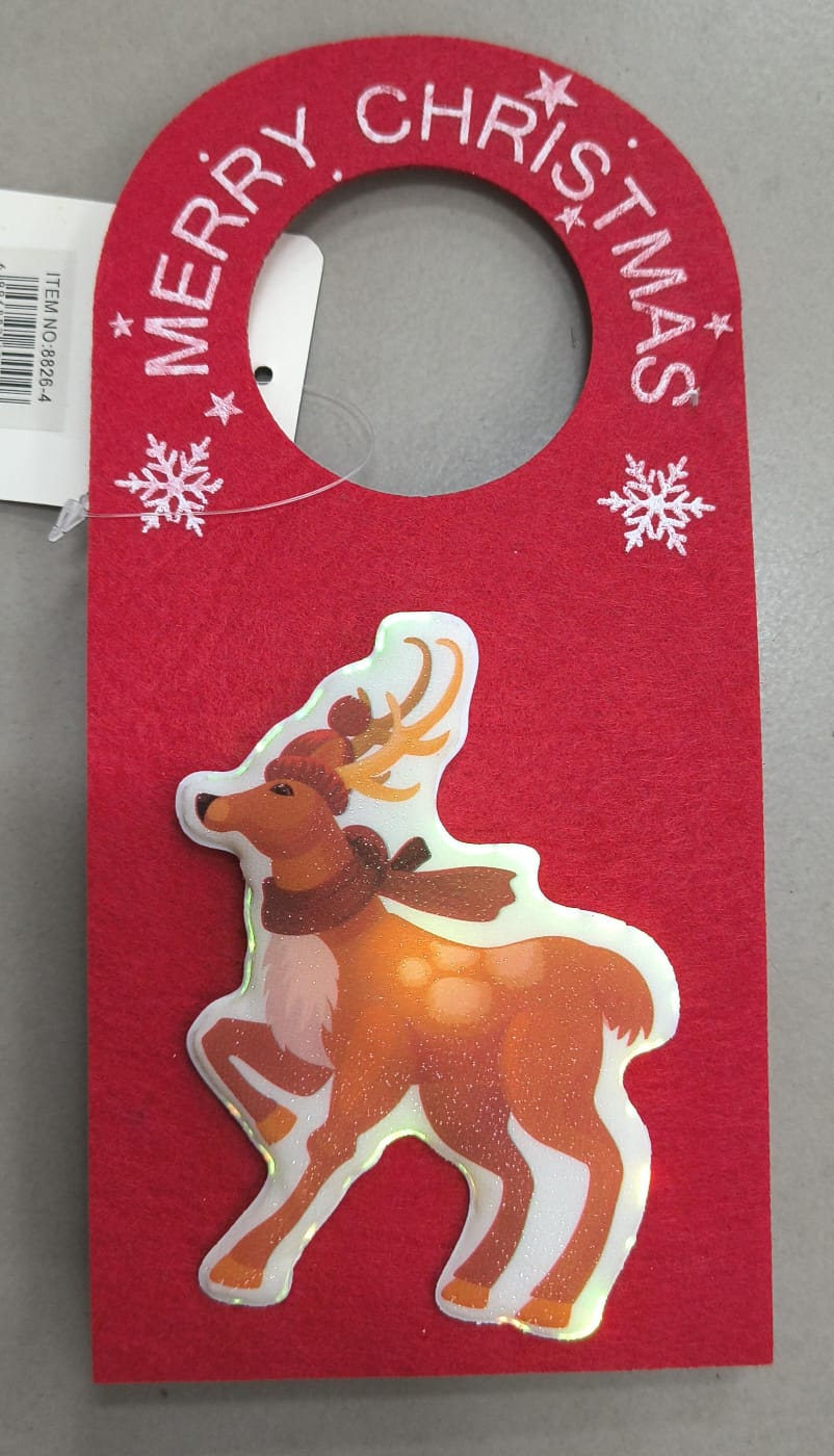 COLGADOR NAVIDEÑO PARA PUERTA “MERRY CHRISTMAS – RENO”