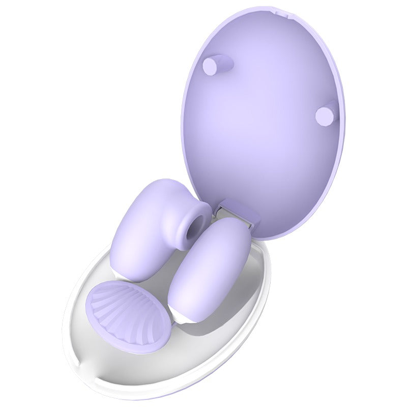 Vibrador discreto tipo audífono recargable con estuche portátil y múltiples vibracionesEl Air Secret 🔒🎧