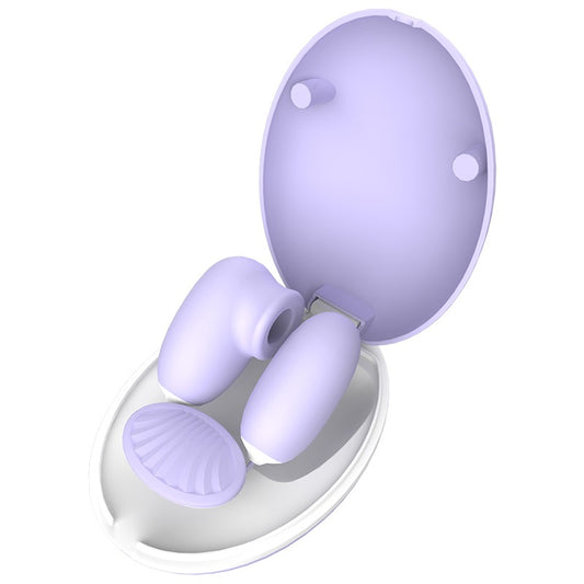 Vibrador discreto tipo audífono recargable con estuche portátil y múltiples vibracionesEl Air Secret 🔒🎧