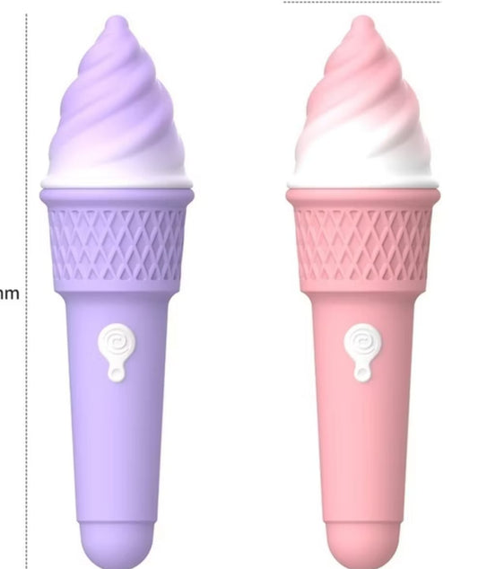 Vibrador tipo helado recargable discreto con múltiples vibraciones para clítoris portátil