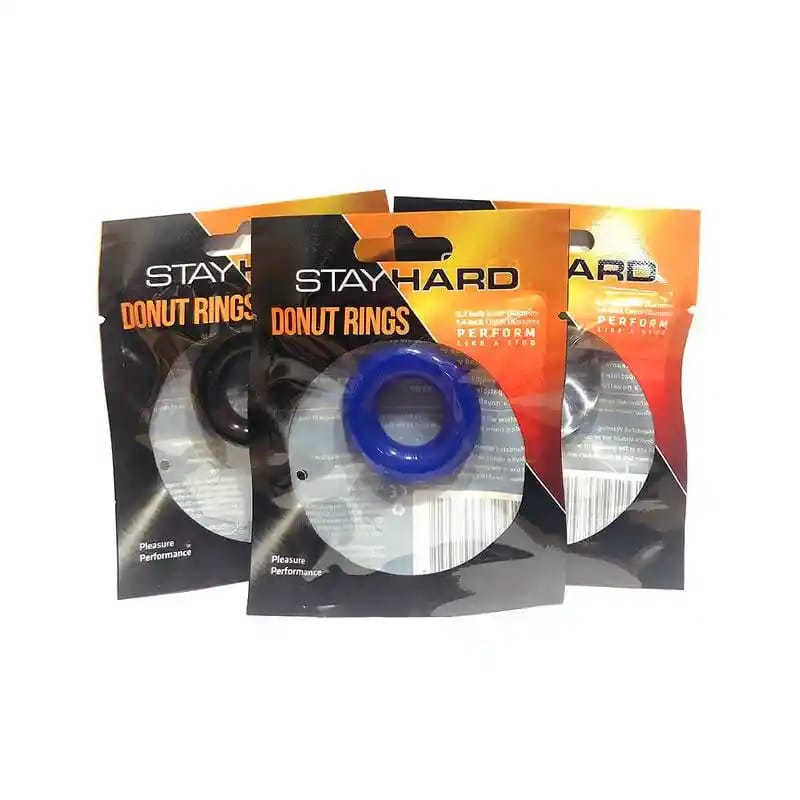 Anillo retardante stay hard donut rings silicona prolongador ereccion reusable