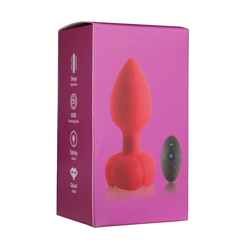 Vibrador anal tipo rosa con control inalámbrico – recargable y resistente al agua