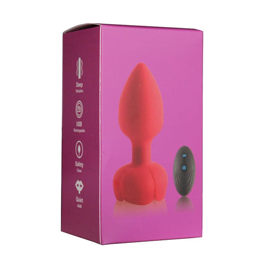 Vibrador anal tipo rosa con control inalámbrico – recargable y resistente al agua