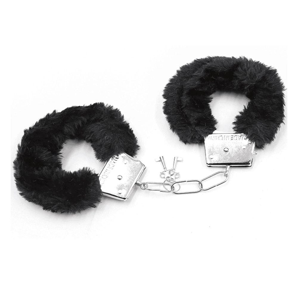 Esposas afelpadas con llaves – accesorio de juego en pareja suave y ajustable