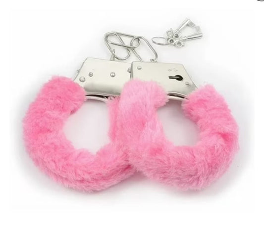 Esposas afelpadas con llaves – accesorio de juego en pareja suave y ajustable