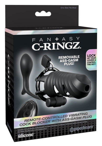 Fantasy C-Ringz – Cock Blocker Vibrador con Control Remoto y Plug Anal | Pipedream