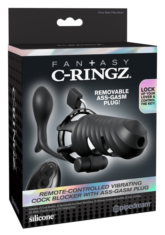 Fantasy C-Ringz – Cock Blocker Vibrador con Control Remoto y Plug Anal | Pipedream