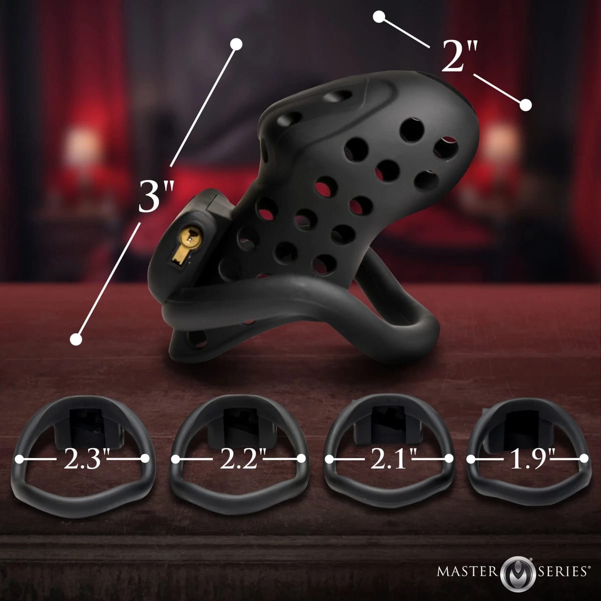 Master Series – Lock Down Chastity Cage | Jaula de Castidad Masculina