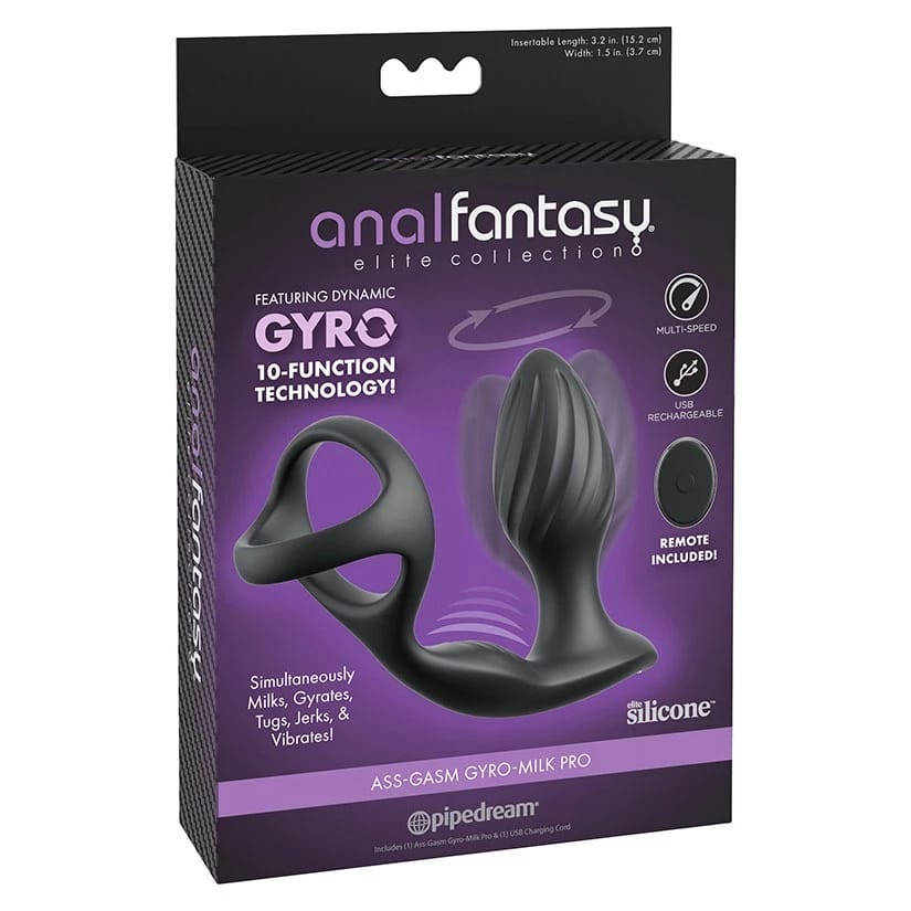 Anal fantasy gyro-milk pro con control remoto recargable