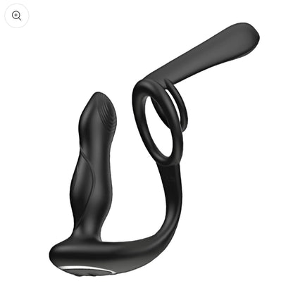 Enhancer vibro plug & penis sheath dual motor