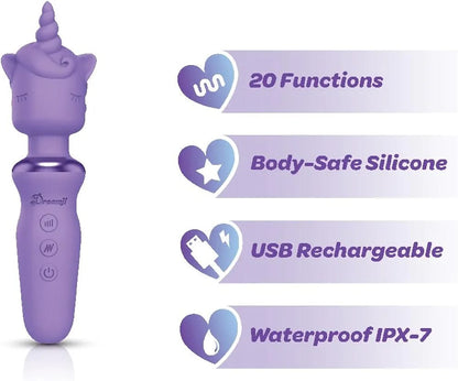 Vibrador dreamii wand handheld unicornio wand recargable