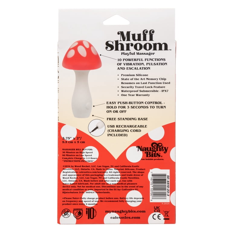 Vibrador recargable honguito Muff Shroom