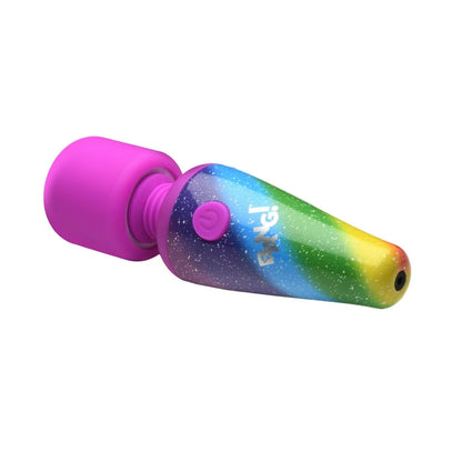 Microfono vibrador masajeador recargable rainbow mini wand bang!