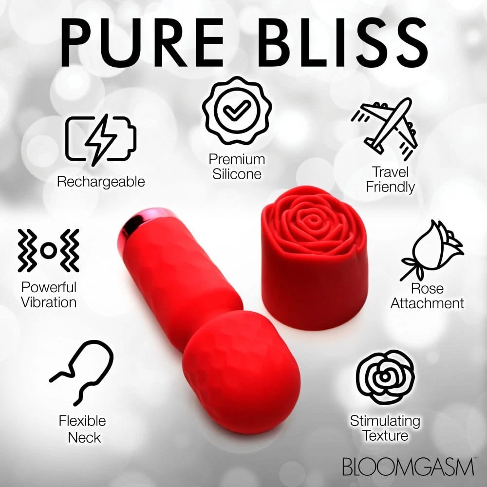 Mini masajeador vibrador de rosa Bloomgasm Rose-Petite recargable