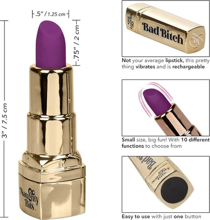 Bad Bitch Lipstick Vibrator – vibrador discreto recargable