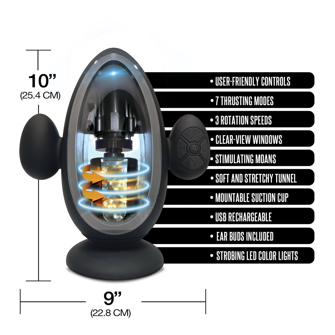 Masturbador B8 automático con movimiento y rotación recargable-
