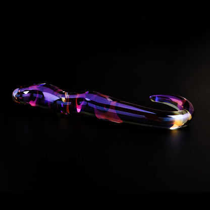 Blue Flame – masajeador de vidrio doble extremo Crystal Collection