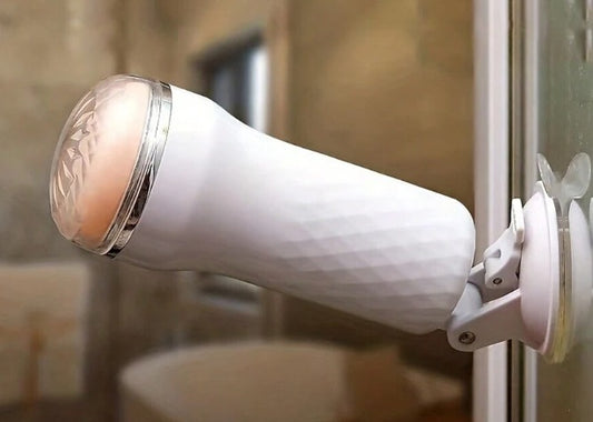 MASTURBADOR BLANCO CON SOPORTE