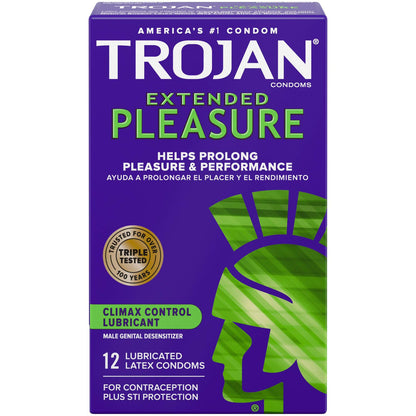 CONDON TROJAN EXTENDED PLEASURE POR UNIDAD CON RETARDANTE PARA PROLONGAR EL PLACER